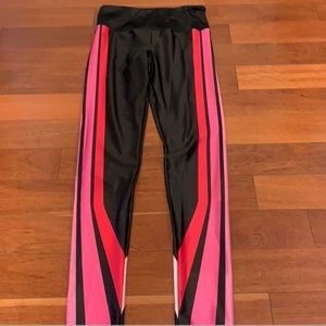 Black and Pink stripe leggings